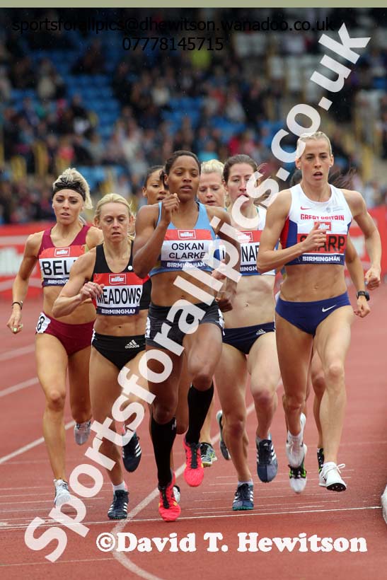 Womens 800 metres, British Championships, Birmingham. Photo: David T. Hewitson/Sports for All Pics